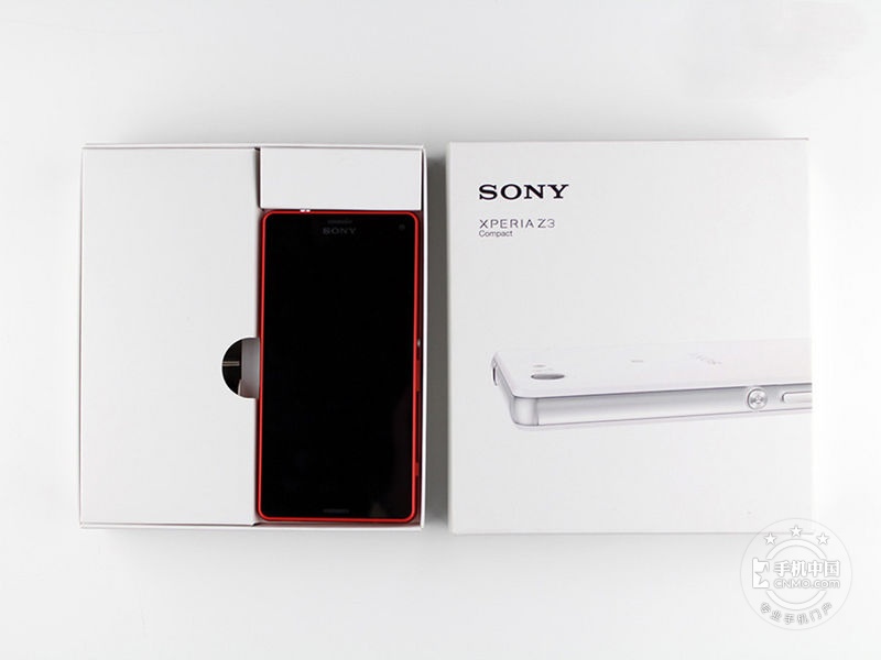 红色索尼xperia z3 compact手机整体外观图片大图_索尼z3 mini 图片